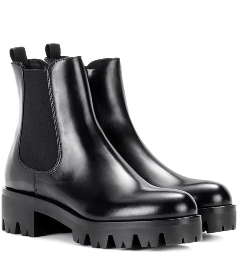 prada black leather chelsea boots|prada boots nordstrom.